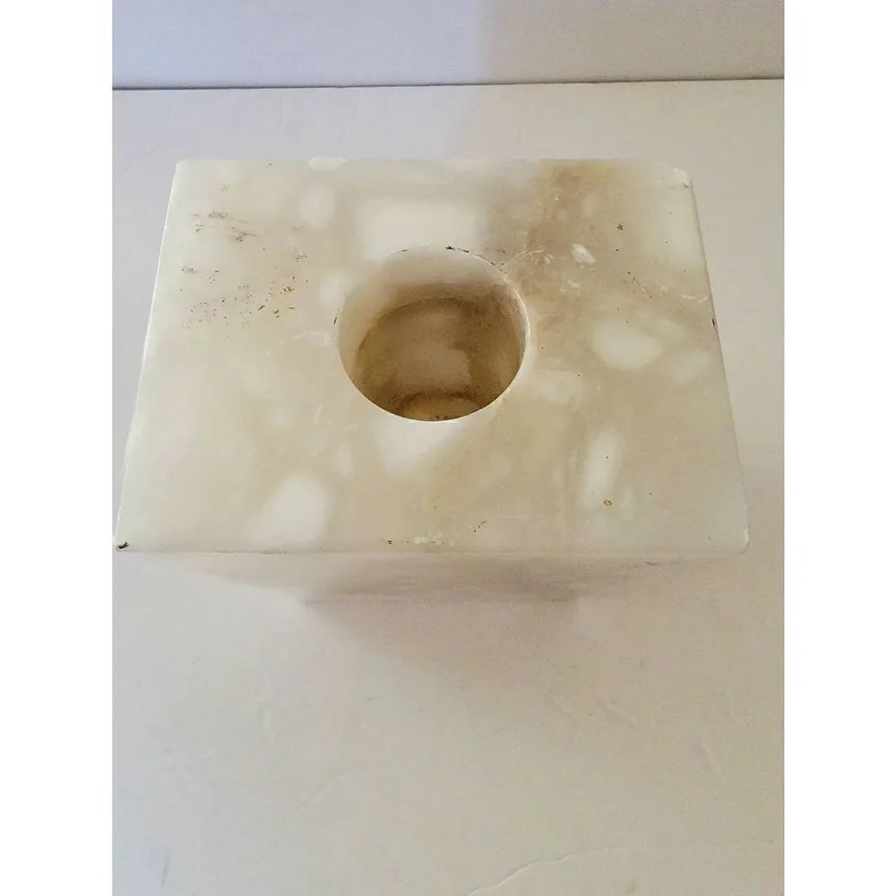 Williams Sonoma Large Marbled Candle Holder